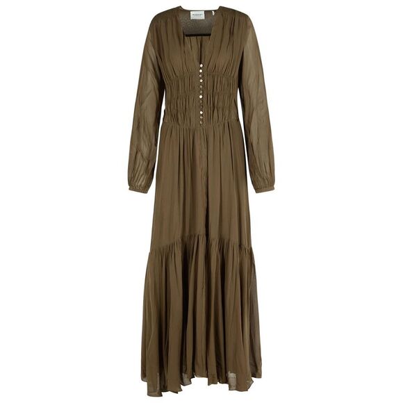 Isabel Marant Etoile Briane' Khaki Viscose Dress Women